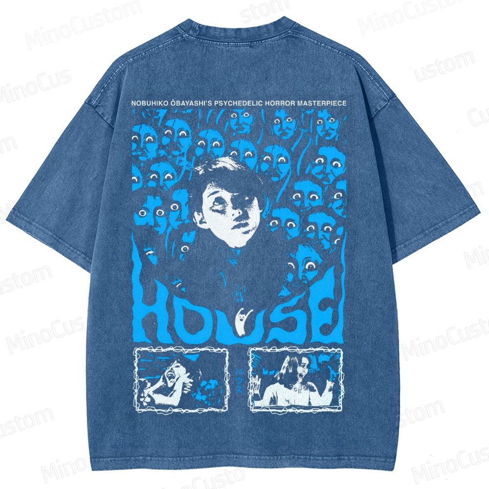 Vintage - Washed House (Hausu) Movie Graphic T - shirt