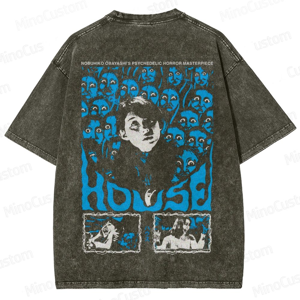 Vintage - Washed House (Hausu) Movie Graphic T - shirt