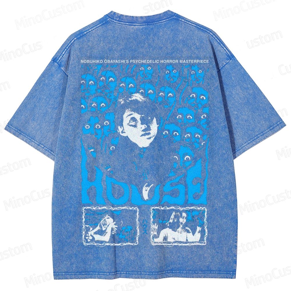 Vintage - Washed House (Hausu) Movie Graphic T - shirt