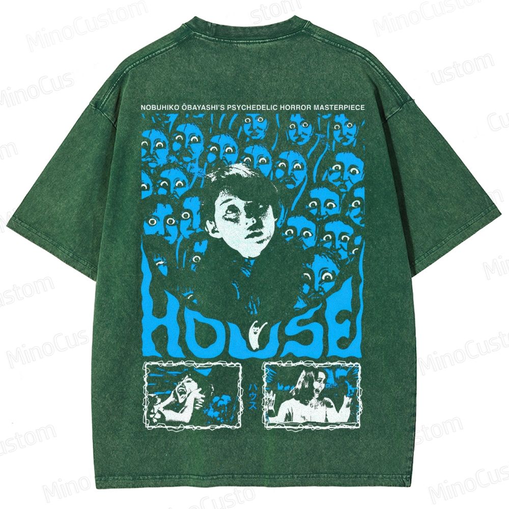 Vintage - Washed House (Hausu) Movie Graphic T - shirt