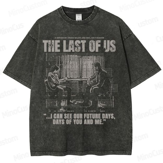 The Last of Us Ellie & Joel Future Days Graphic Washed T-Shirt