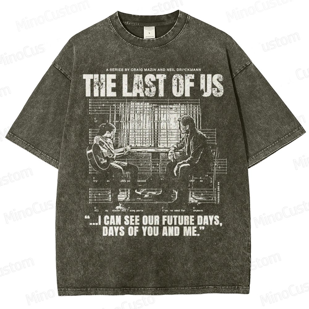The Last of Us Ellie & Joel Future Days Graphic Washed T-Shirt