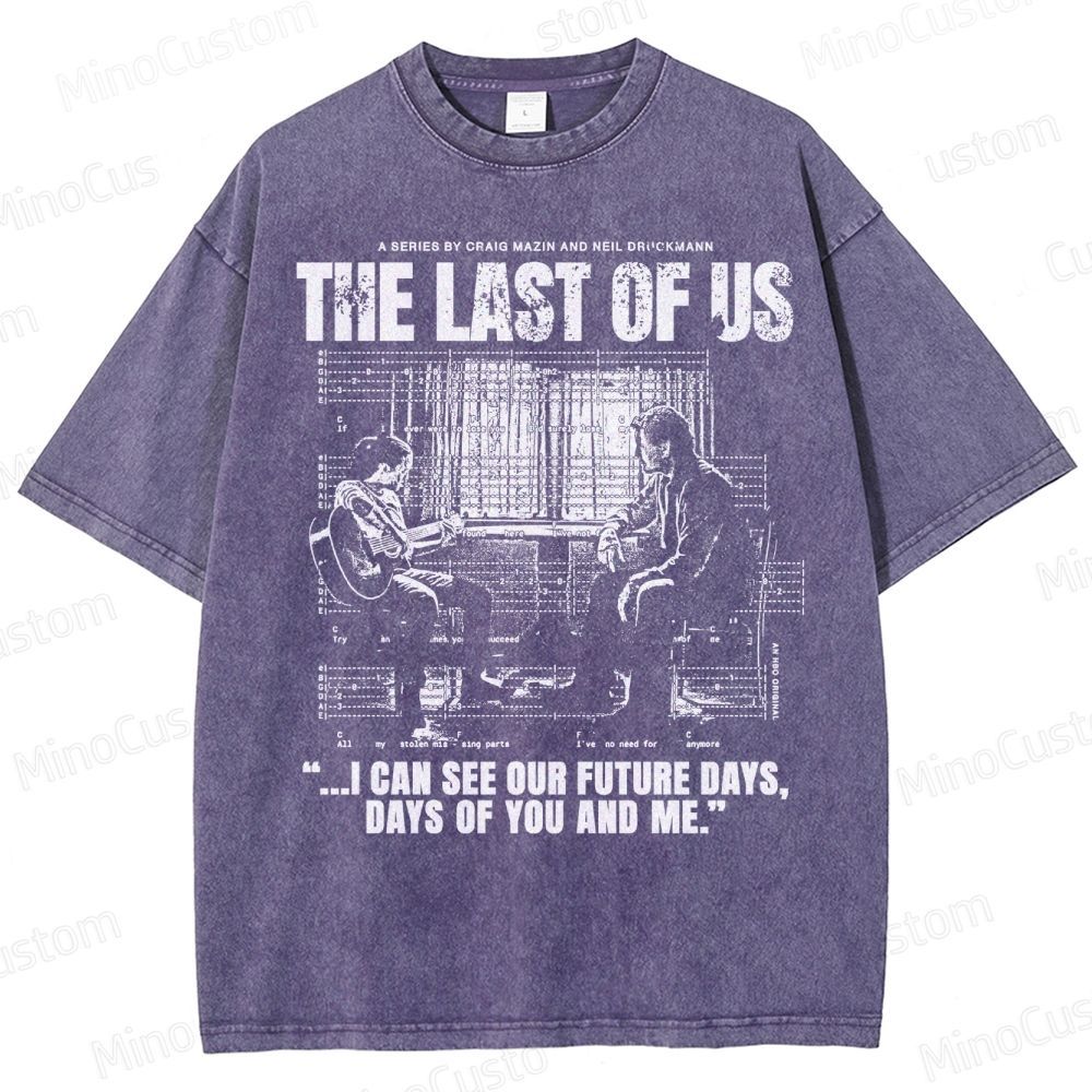 The Last of Us Ellie & Joel Future Days Graphic Washed T-Shirt