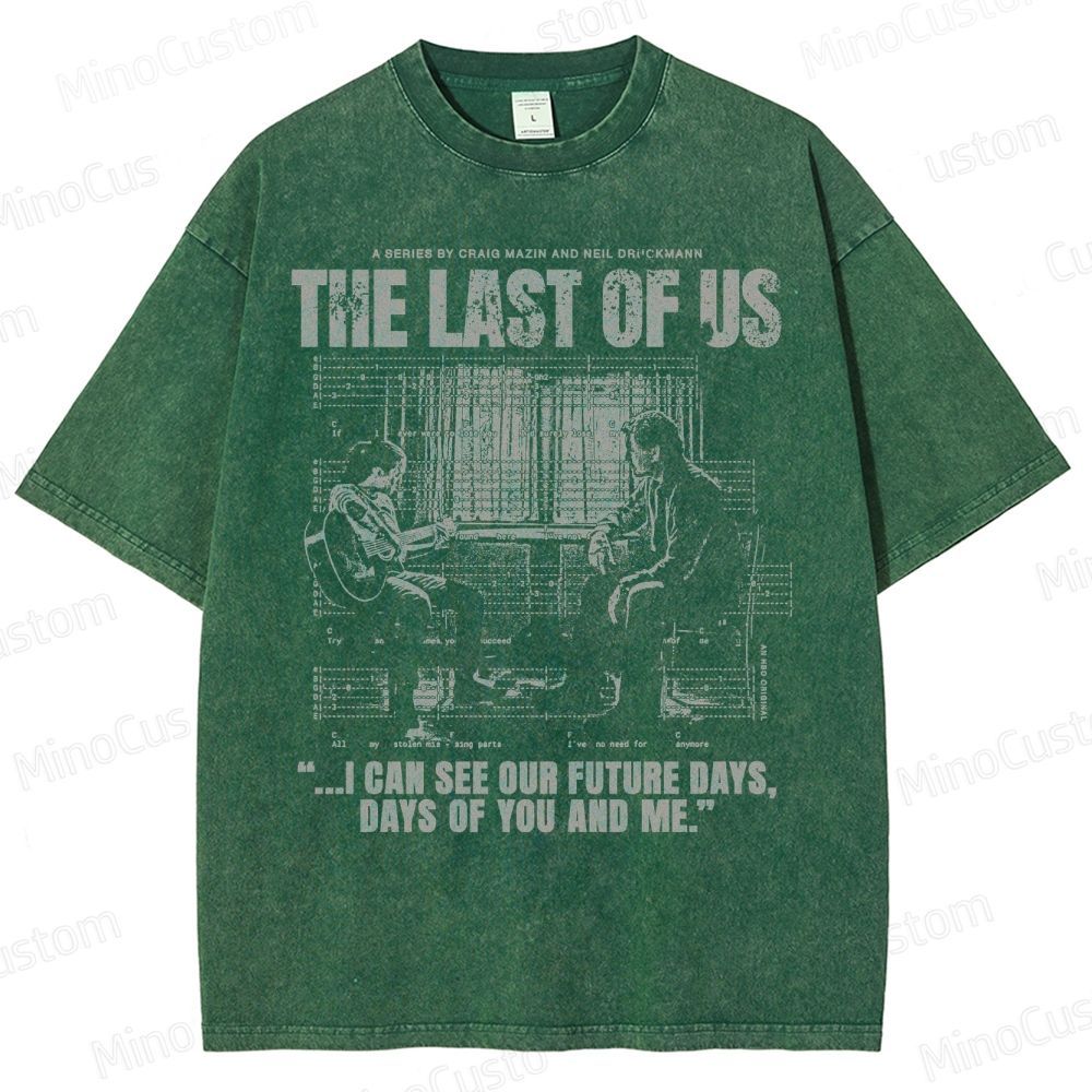 The Last of Us Ellie & Joel Future Days Graphic Washed T-Shirt
