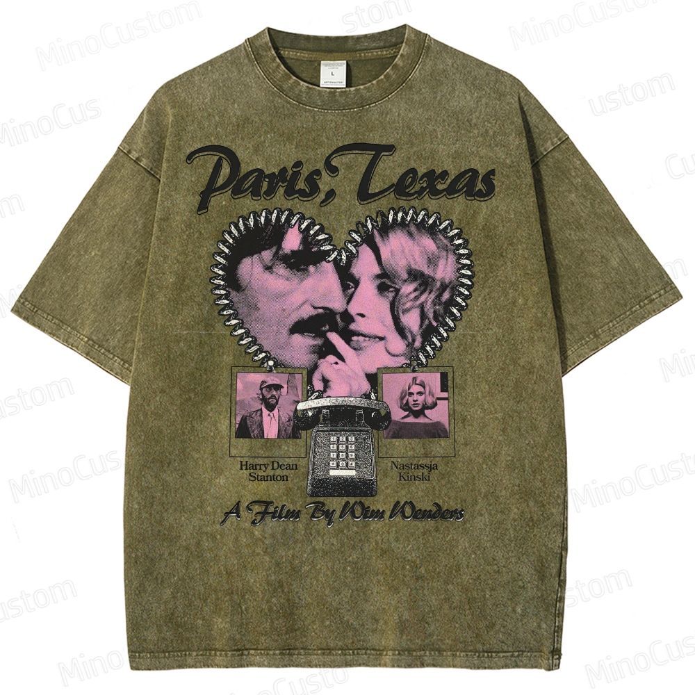 Paris, Texas Movie Graphic  Washed T-Shirt 