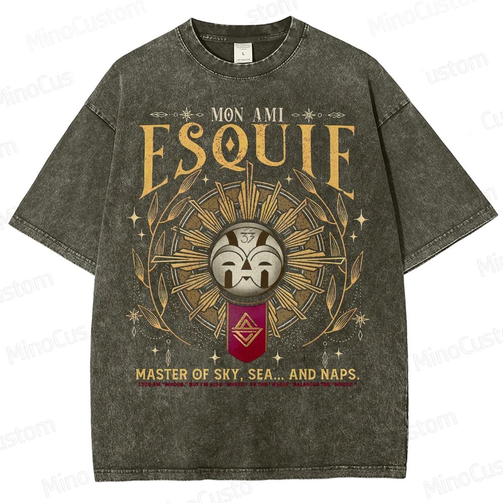 Mon Ami Esquie  Master Of Sky  Expedition 33 Washed T-Shirt 