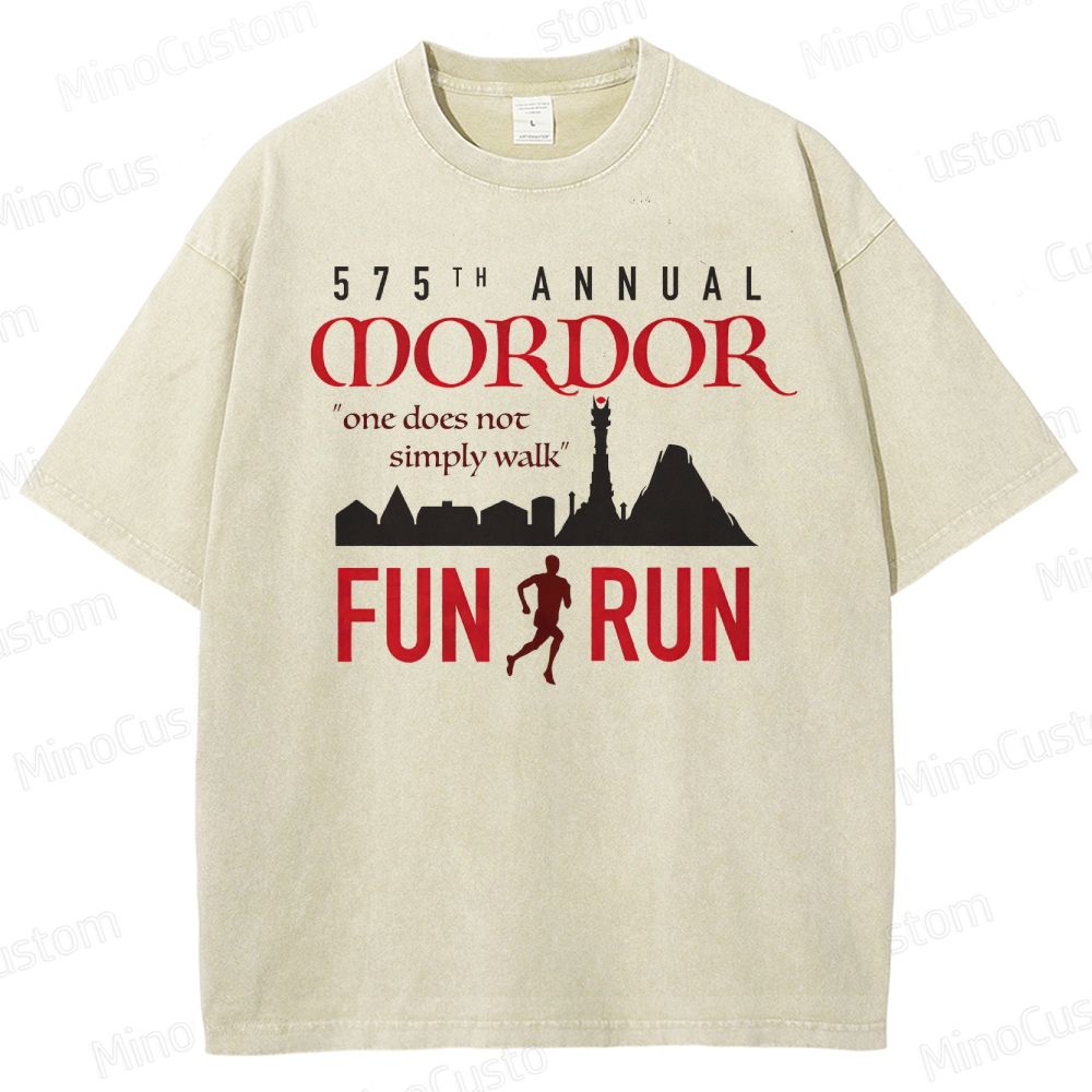 Vintage - Style The Lord of the Rings Mordor Fun Run Graphic T - shirt