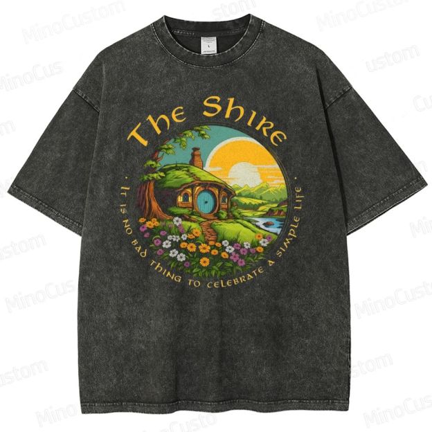 Vintage - Washed The Lord of the Rings The Shire Graphic T - shirt