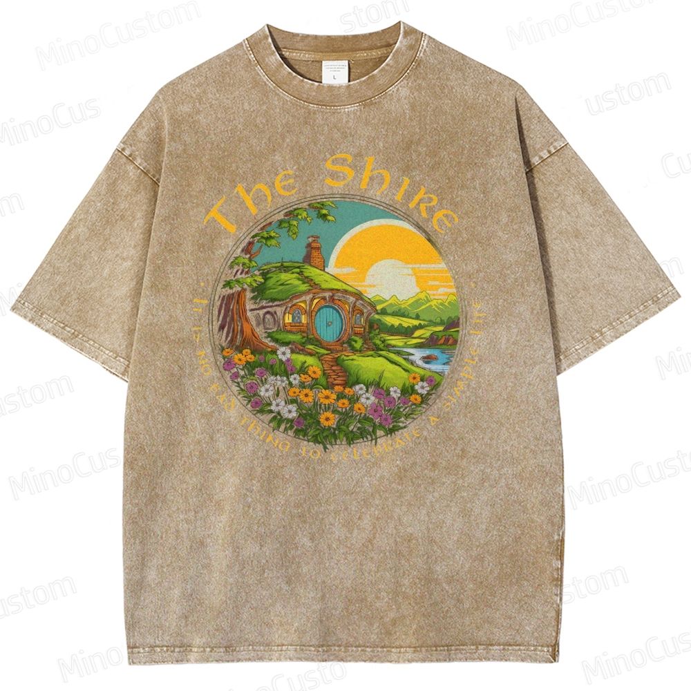 Vintage - Washed The Lord of the Rings The Shire Graphic T - shirt