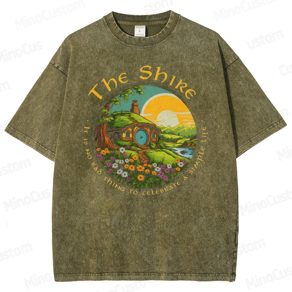 Vintage - Washed The Lord of the Rings The Shire Graphic T - shirt