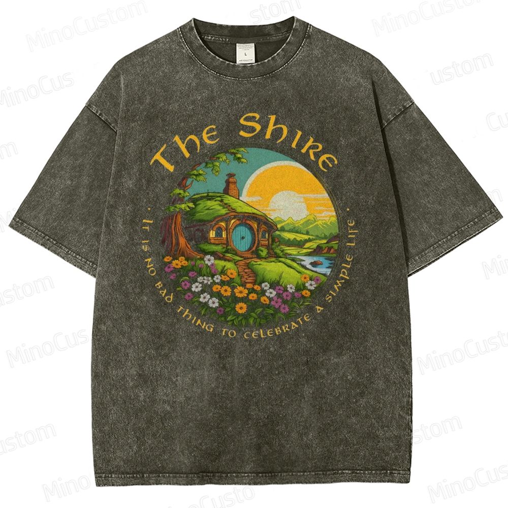 Vintage - Washed The Lord of the Rings The Shire Graphic T - shirt