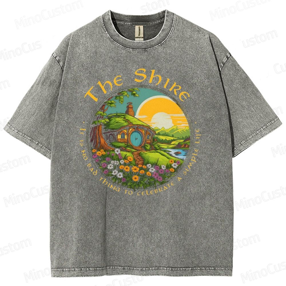 Vintage - Washed The Lord of the Rings The Shire Graphic T - shirt