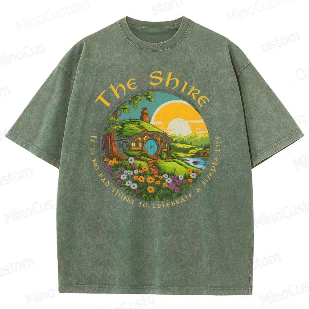 Vintage - Washed The Lord of the Rings The Shire Graphic T - shirt