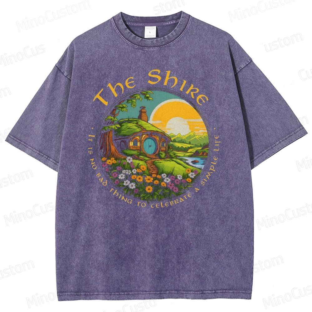 Vintage - Washed The Lord of the Rings The Shire Graphic T - shirt