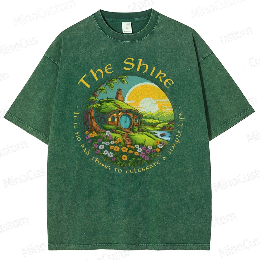 Vintage - Washed The Lord of the Rings The Shire Graphic T - shirt
