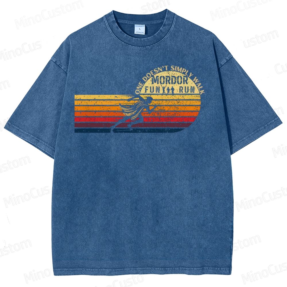 Mordor Fun Run One Does Not Simply Walk Washed T-Shirt 