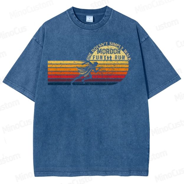 Mordor Fun Run One Does Not Simply Walk Washed T-Shirt 