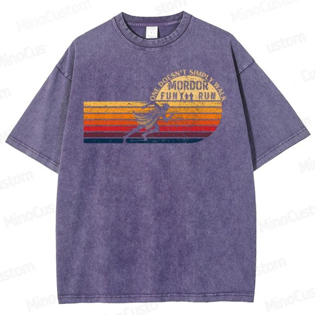 Mordor Fun Run One Does Not Simply Walk Washed T-Shirt 