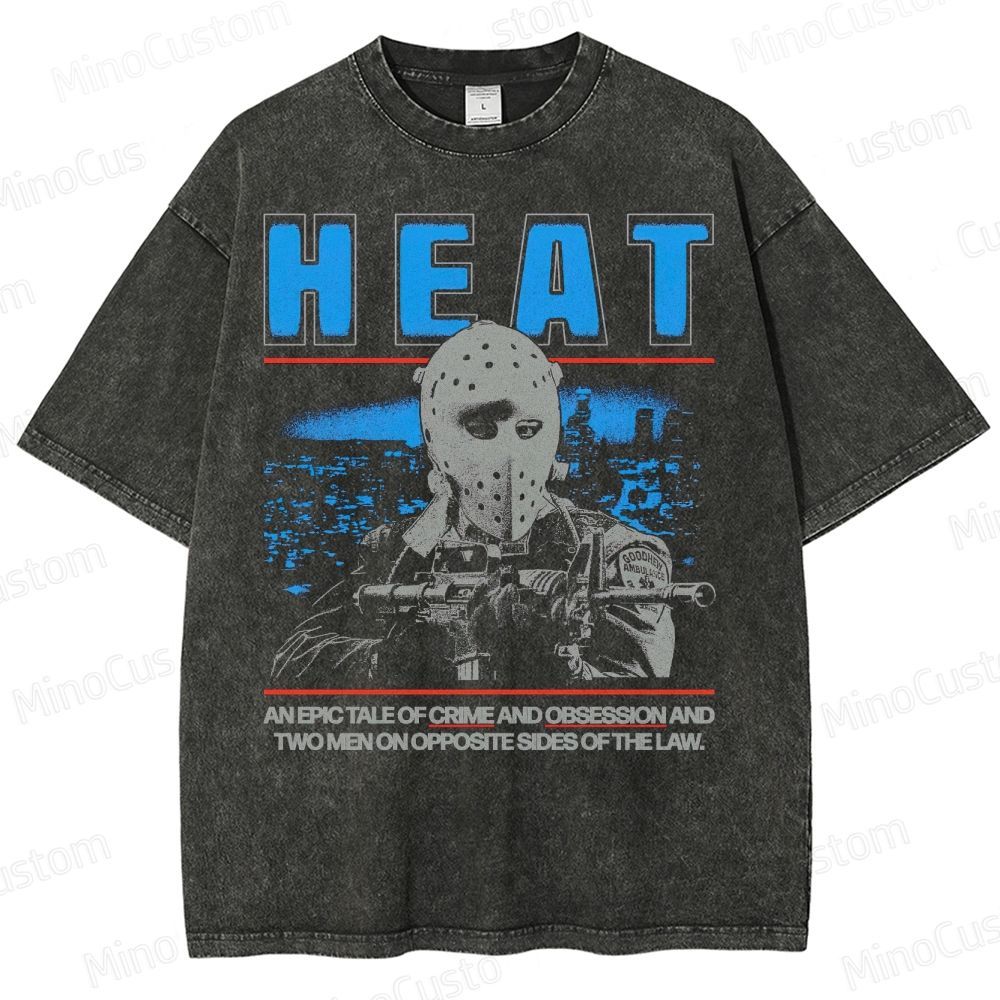 Heat Movie Poster Washed T-Shirt