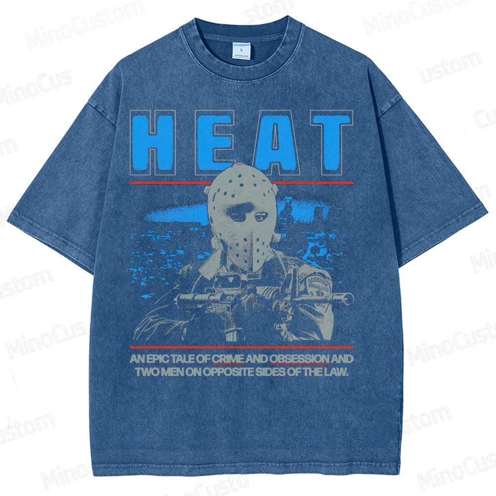 Heat Movie Poster Washed T-Shirt 