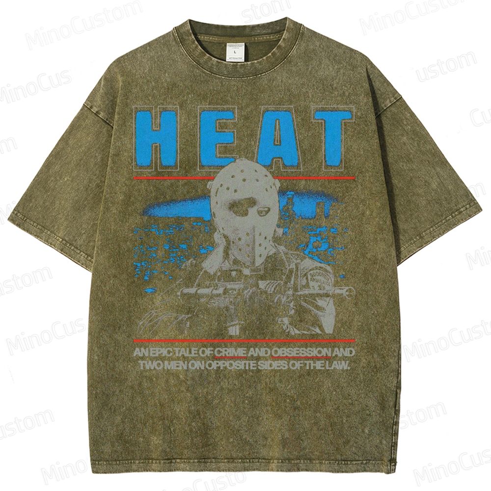 Heat Movie Poster Washed T-Shirt 