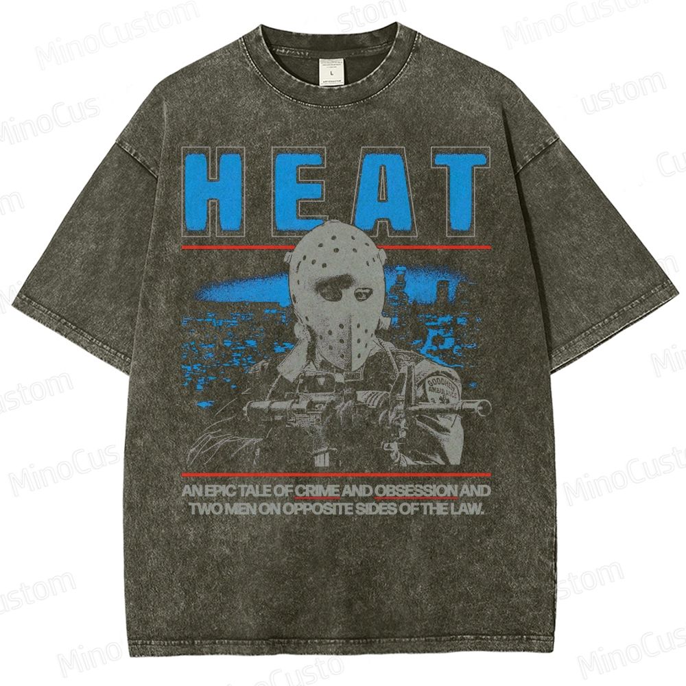 Heat Movie Poster Washed T-Shirt 