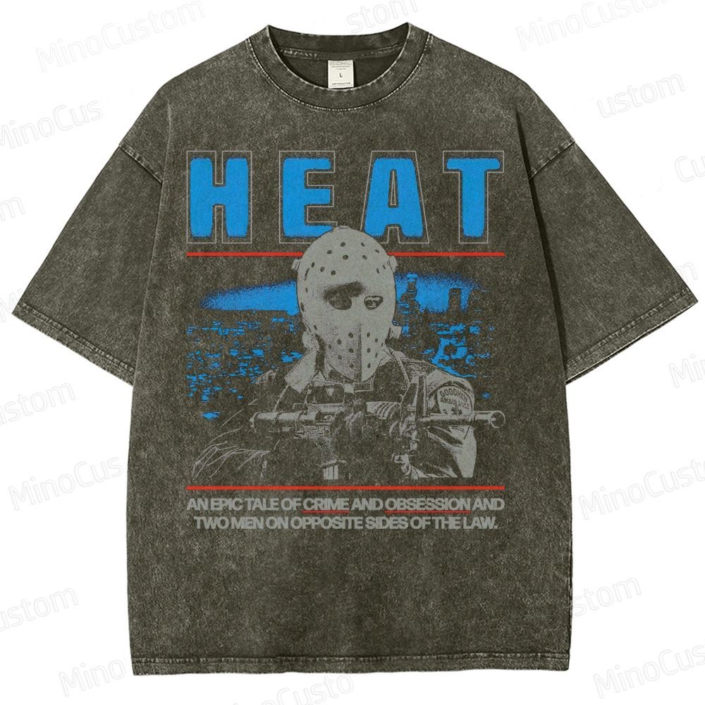 Heat Movie Poster Washed T-Shirt 