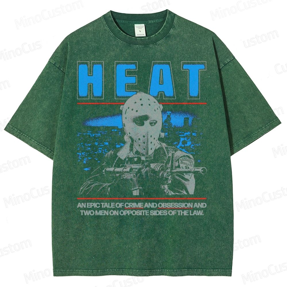 Heat Movie Poster Washed T-Shirt 