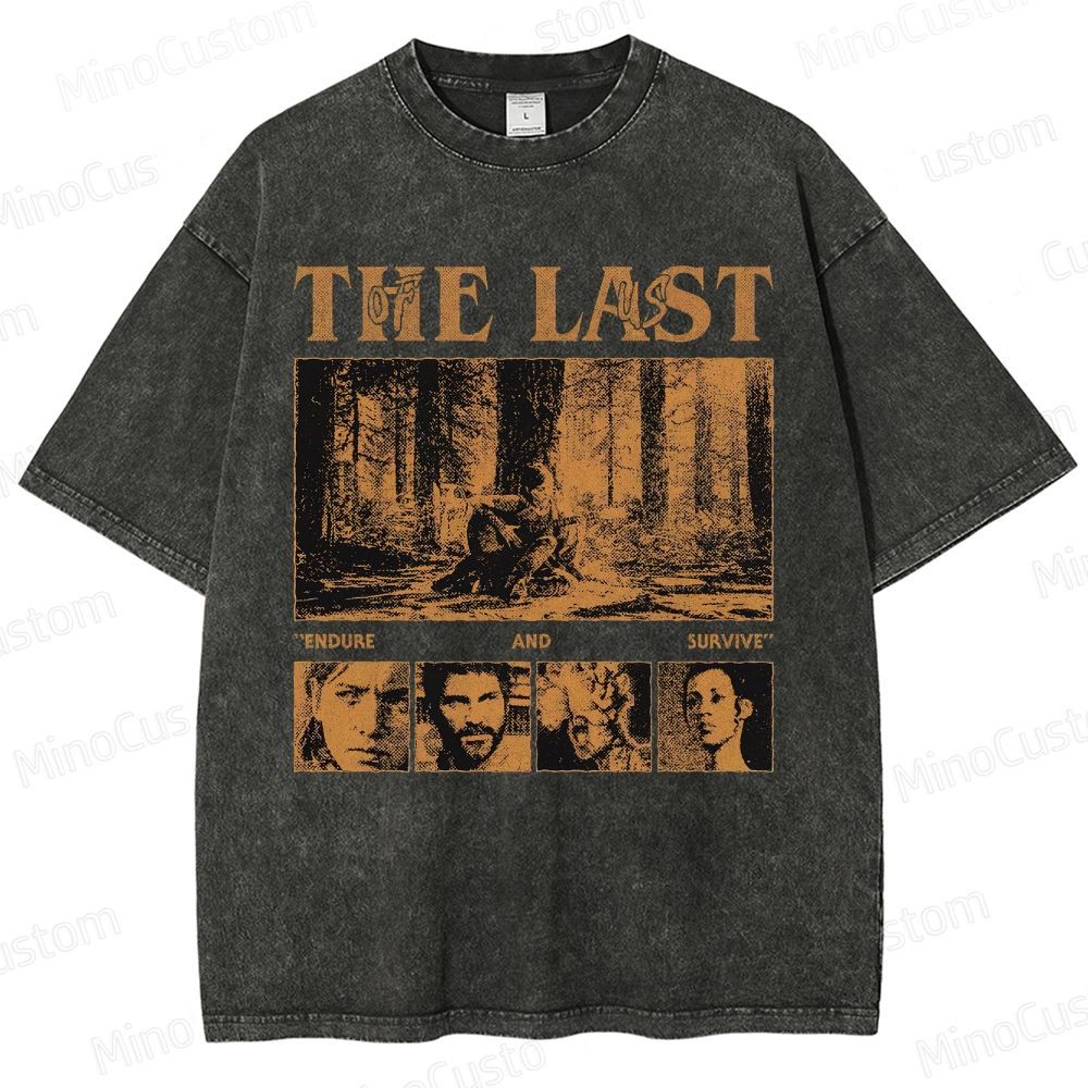 Vintage Washed The Last of Us "Endure and Survive" Graphic T - shirt