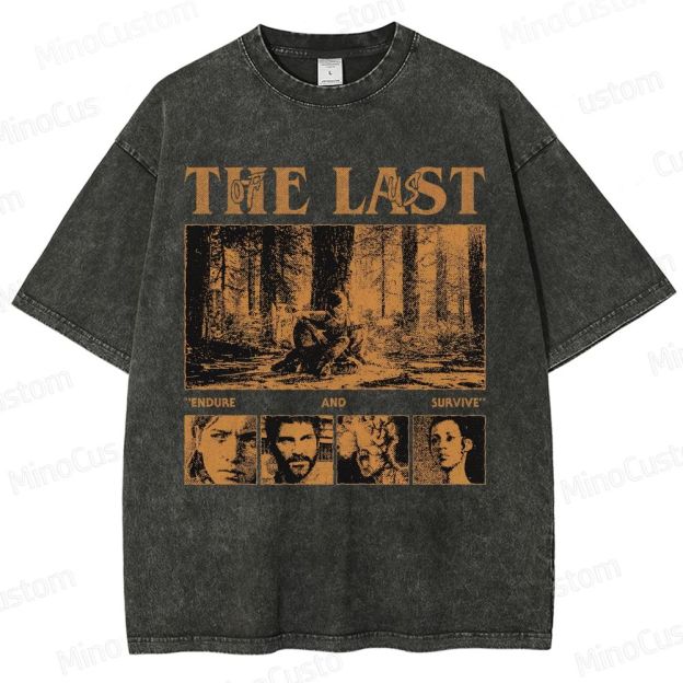 Vintage Washed The Last of Us "Endure and Survive" Graphic T - shirt