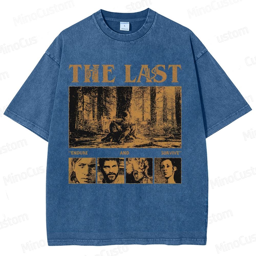 Vintage Washed The Last of Us "Endure and Survive" Graphic T - shirt