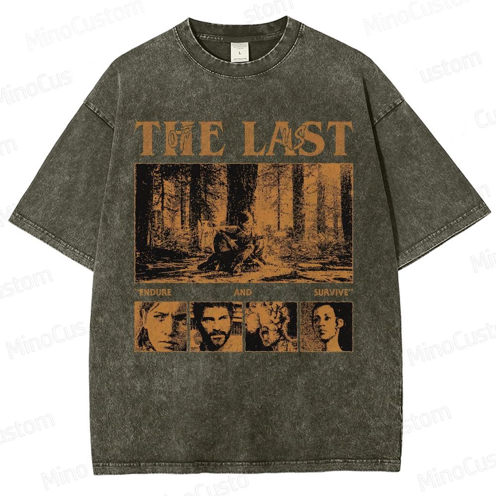 Vintage Washed The Last of Us "Endure and Survive" Graphic T - shirt