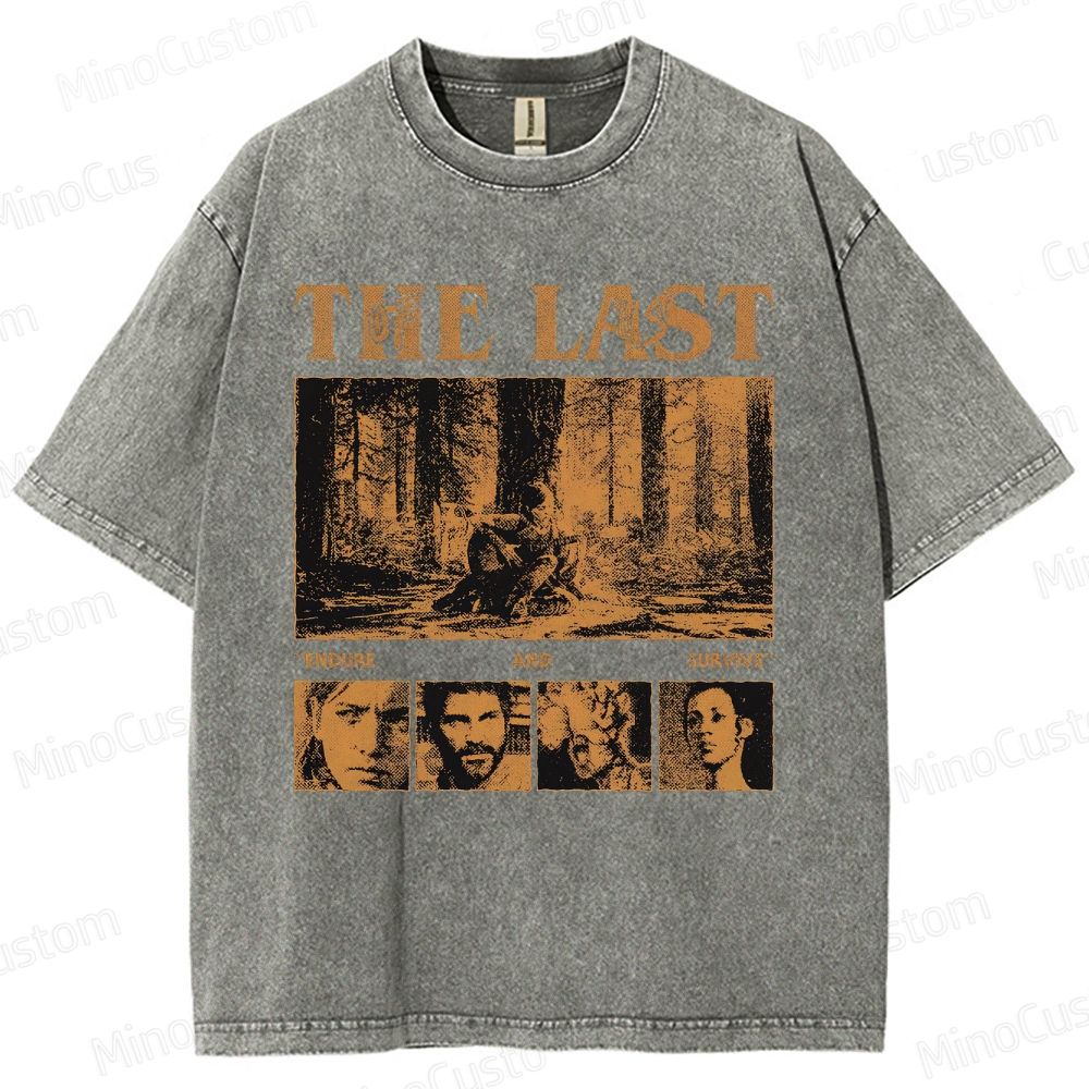 Vintage Washed The Last of Us "Endure and Survive" Graphic T - shirt