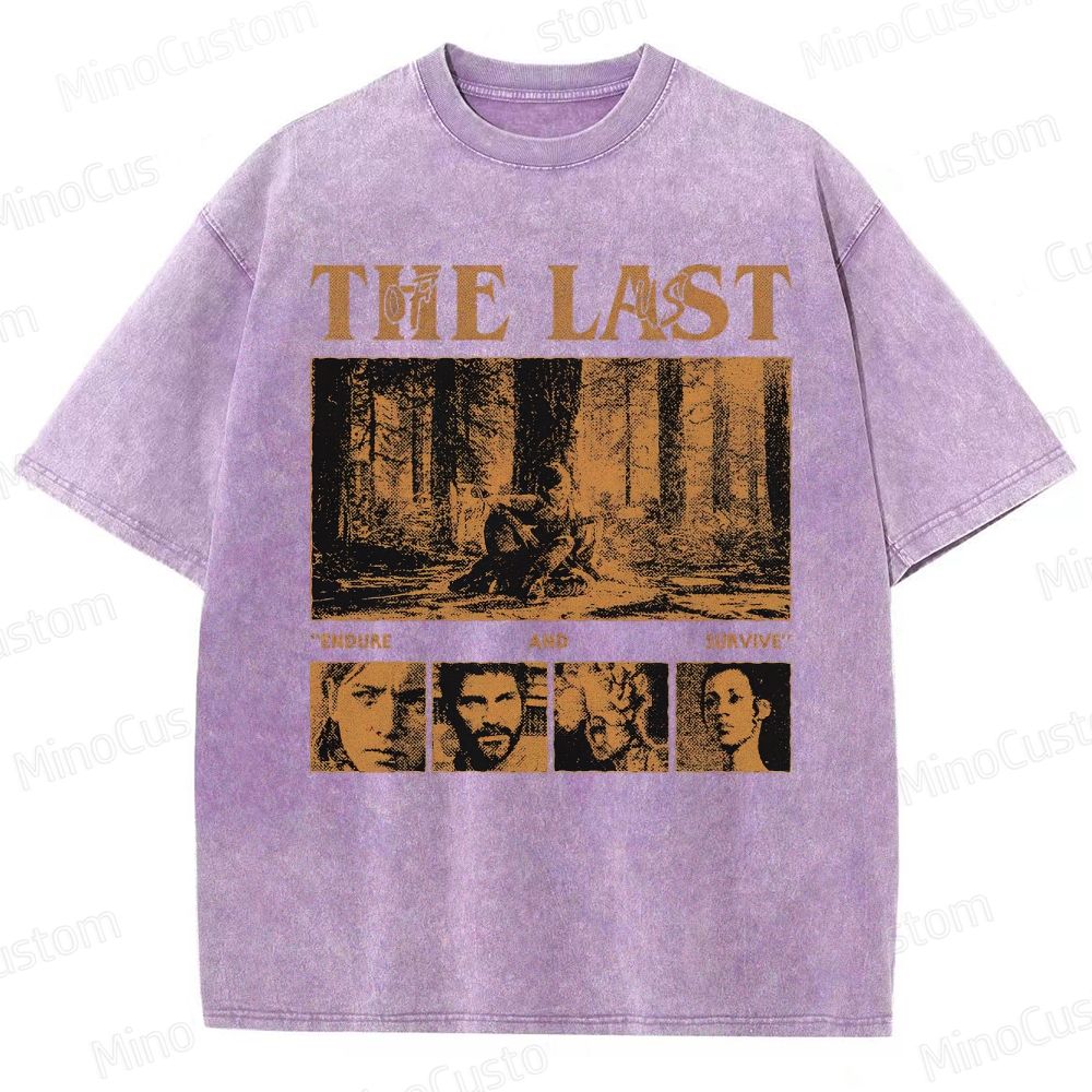 Vintage Washed The Last of Us "Endure and Survive" Graphic T - shirt