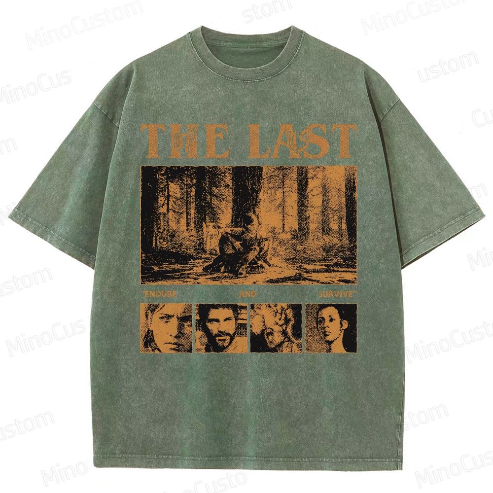 Vintage Washed The Last of Us "Endure and Survive" Graphic T - shirt