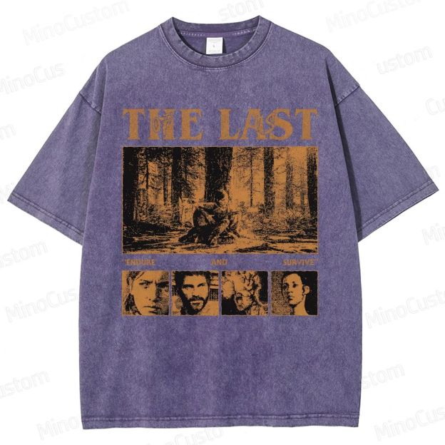 Vintage Washed The Last of Us "Endure and Survive" Graphic T - shirt
