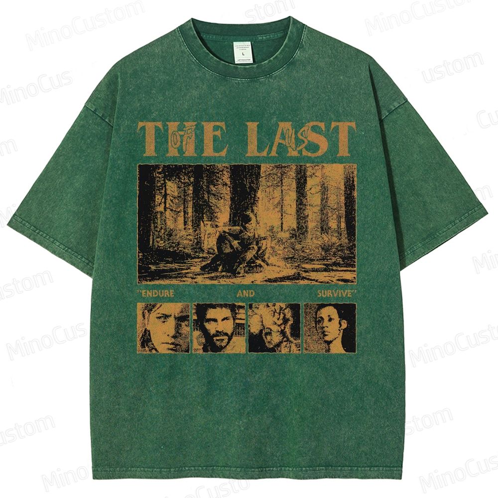 Vintage Washed The Last of Us "Endure and Survive" Graphic T - shirt