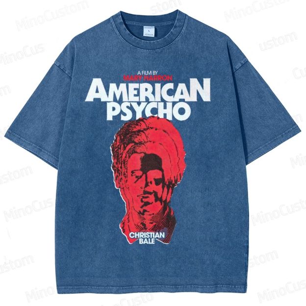 Vintage Washed American Psycho Graphic T - shirt