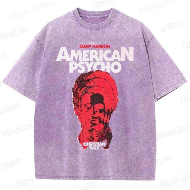 Vintage Washed American Psycho Graphic T - shirt