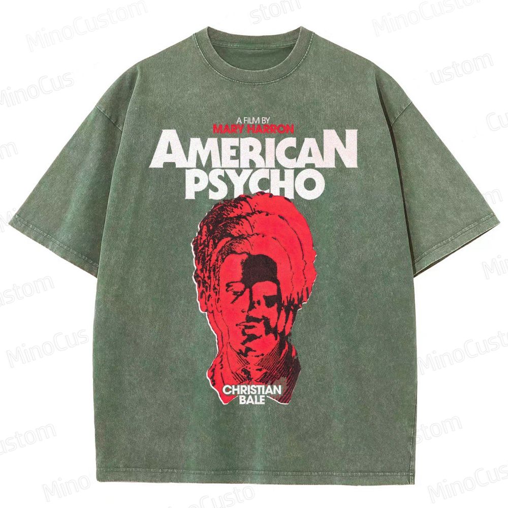 Vintage Washed American Psycho Graphic T - shirt