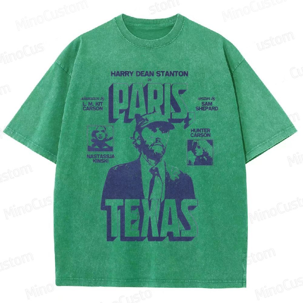 Vintage Washed Paris, Texas Graphic T - shirt