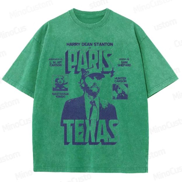 Vintage Washed Paris, Texas Graphic T - shirt