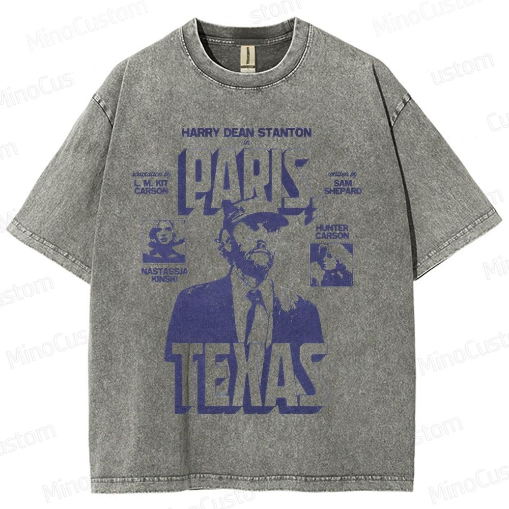 Vintage Washed Paris, Texas Graphic T - shirt
