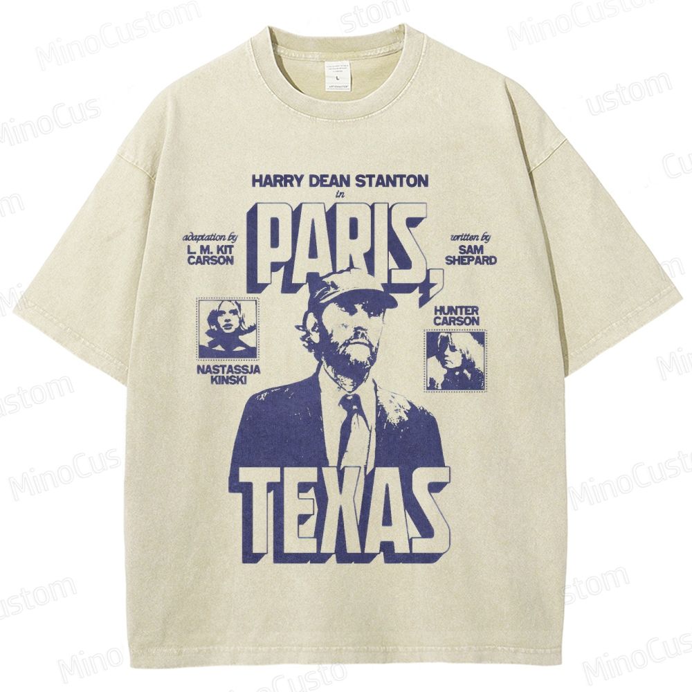 Vintage Washed Paris, Texas Graphic T - shirt