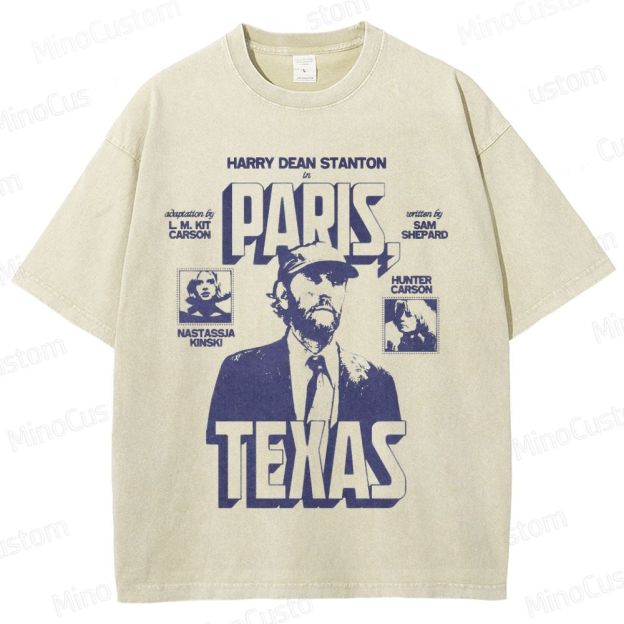 Vintage Washed Paris, Texas Graphic T - shirt