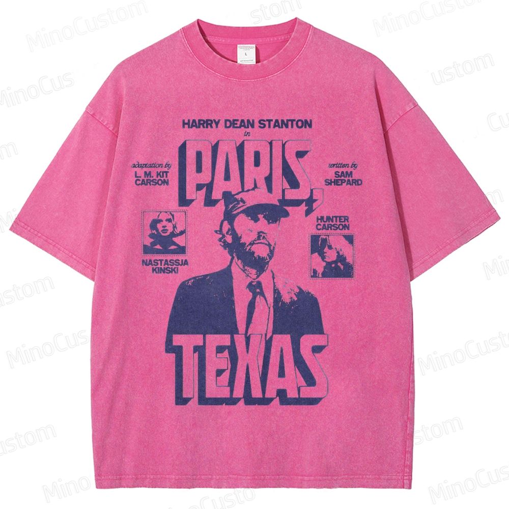 Vintage Washed Paris, Texas Graphic T - shirt