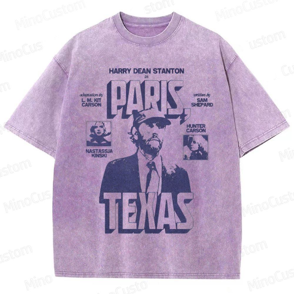 Vintage Washed Paris, Texas Graphic T - shirt