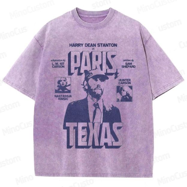 Vintage Washed Paris, Texas Graphic T - shirt