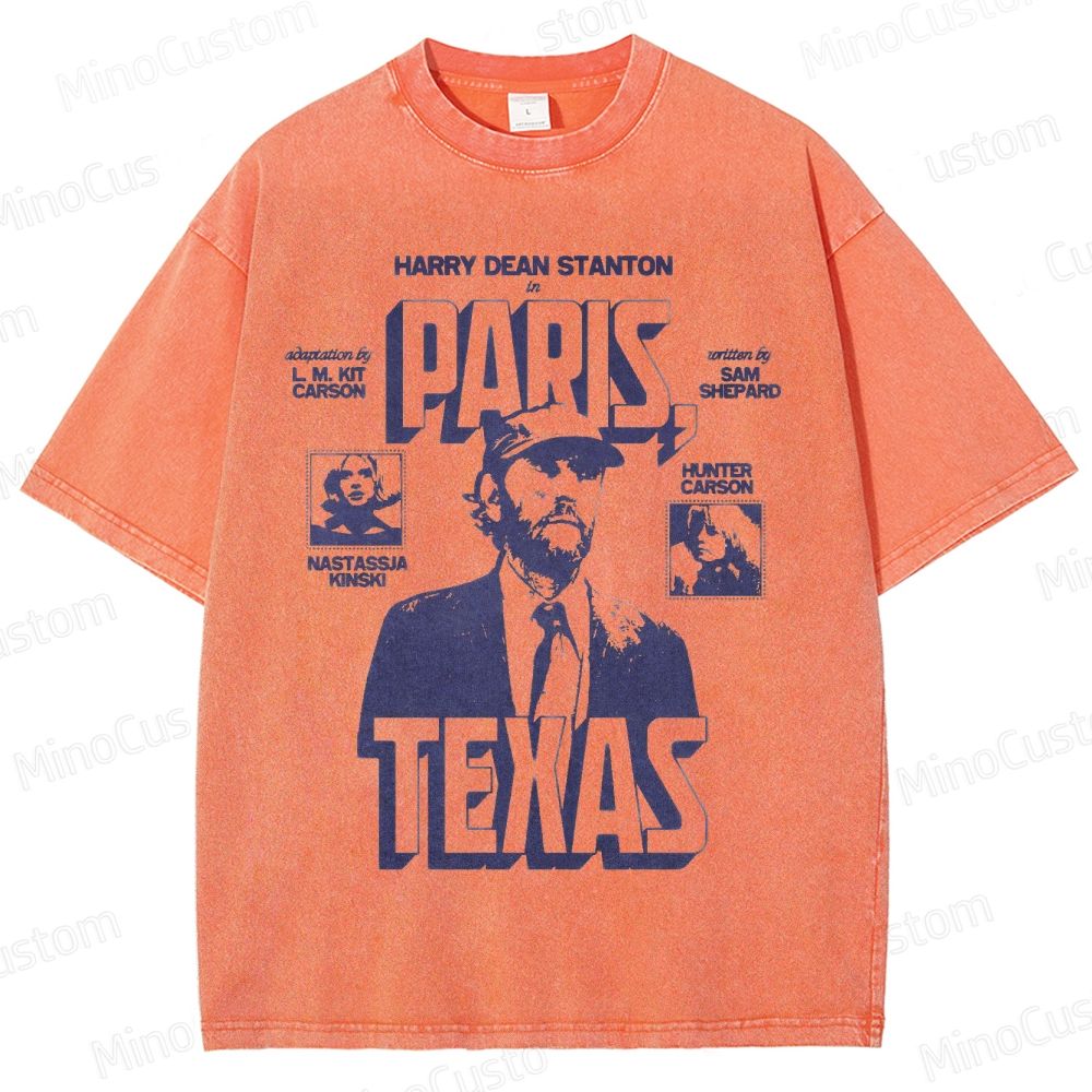 Vintage Washed Paris, Texas Graphic T - shirt