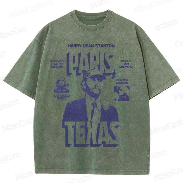 Vintage Washed Paris, Texas Graphic T - shirt